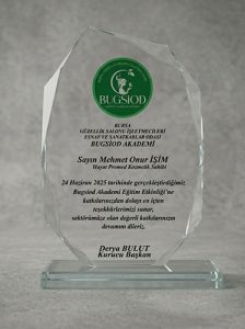 BUGSİOD Akademi Eğitim Katkı ve Katılım Plaketi
