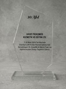 2019 Güzellik & Bakım İstanbul Katılım Plaketi