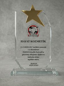 2017 İGDESO Güzellik Fest Katkı ve Katılım Plaketi